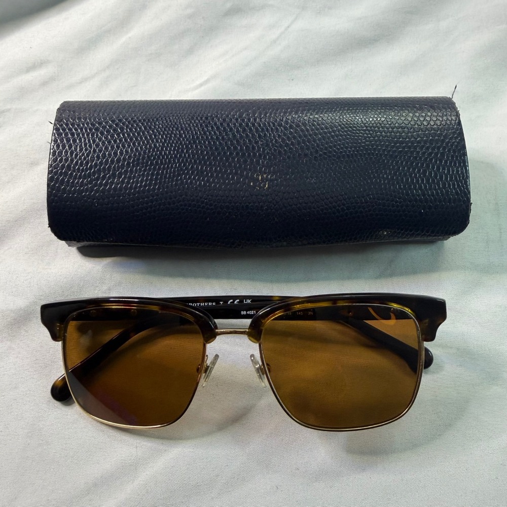 Brooks Brothers BB 4021 Tortoise Gold Clubmaster Sunglasses Prescription Lenses